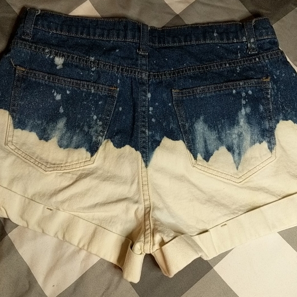 Bleach dyed Forever 21 shorts. - Picture 4 of 4